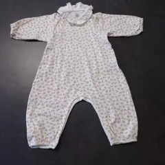 花柄ロンパース オーガニックコットン