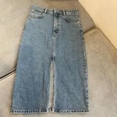 ZARA デニムロングスカート ライトブルー EUR S