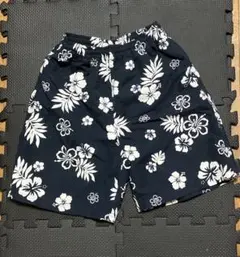 ハーフパンツ 水着 ネイビー 花柄