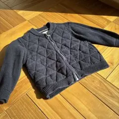 ダークネイビーキルティングカーディガン　ZARA 男の子　ジャンパー　上着
