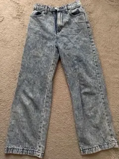 ワイドレッグデニム 薄いブルー