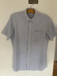 ユニクロ 半袖ボタンダウンシャツ ブルー