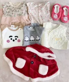 60-70サイズ ベビー服まとめ売り＊女の子　クリスマスポンチョも＊