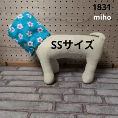 ［犬用スヌードSSサイズ］お花いっぱい　ブルー