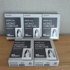 チェキフィルム　モノクロFUJIFILM instax mini 10枚5箱