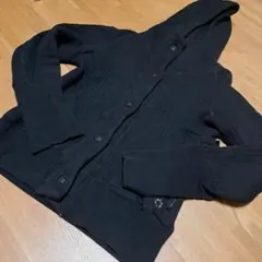 18.ガーゼ生地 Americana　柔らか パーカー　染め 墨黒