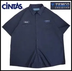 2XL/良好 古着 CiNTAS シンタス 半袖ワークシャツ 企業ロゴ 刺繍のサムネイル