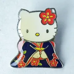 ハローキティ 着物 ピンバッジ サンリオ レトロ