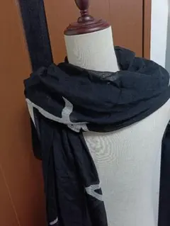 ヨウジヤマモト　抜染ストール　ダリア柄　ウール　シグネチャー discod ヨウジヤマモト 抜染ストール ダリア柄 ウール シグネチャー