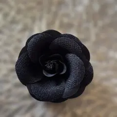 黒コサージュ　カメリア入学式卒業式セレモニー