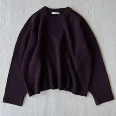 ￼ビューティー&ユースウールカシミヤラグランクルーネックニットプルオーバー