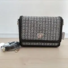 メゾンドフルール♡新品 ツイード レザー チェック柄 ショルダーバッグ