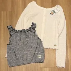 新品　ハローサンフランシスコ　長袖トップス　キャミソール　アンサンブル　黒