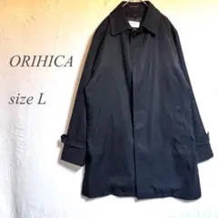 ORIHICA トレンチコート L 黒 ビジネス 通勤 アウター 471