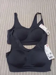 新品未使用　ユニクロ　ワイヤレスブラ(リラックス)　2枚セット　ブラック　M