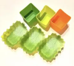 シリコン おかずカップ スクエア&シンカテックレタス型6個セット