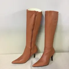 JILLSTUART ジルスチュアート　オレンジレザー ロングブーツ ハイヒール