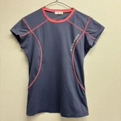 H27 ルコック　半袖tシャツ　ほぼ袖なし　ネイビーより紫　レディースMのサムネイル