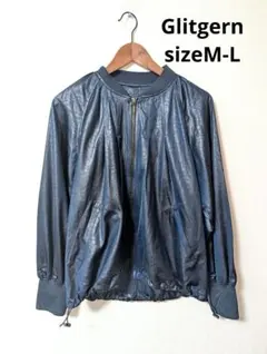美品　glitgern　 ジップアップ　ナイロン　ジャケット　M-L