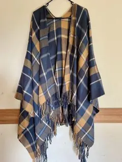 大判チェック柄ストール