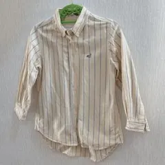 ジェラートピケ ストライプシャツF フリーサイズ ジェラピケ　ポケット付き