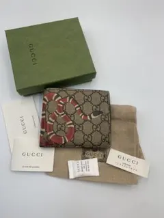 美品✨ GUCCI GGスプリーム キングスネーク 二つ折り 財布 蛇