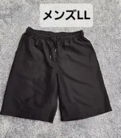 メンズLL ハーフパンツ ショートパンツ ブラック ウエストゴム