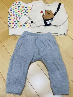 スウェット レギンス 保育園着にも☆ 上下3点セット まとめ売り 80サイズ