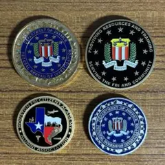 アメリカ FBI 関連　チャレンジコイン　記念メダル　4枚セットのサムネイル