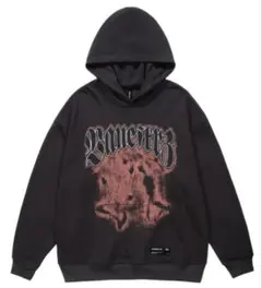 Ressacaオーバーサイズ ロック 裏毛プルオーバースウェットパーカー 2XL