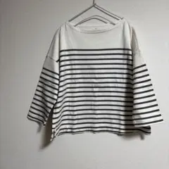 【無印良品】トップス　✴︎ストライプ七分袖✴︎