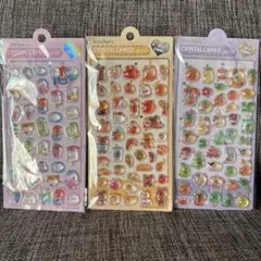 食べ物3Dシール　硬めシール3点セット