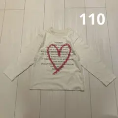 and D.プティマイン☆ハートプリント長袖Tシャツ110