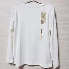 値下げしました【無印良品】婦人ボートネック長袖Tシャツ M ホワイト