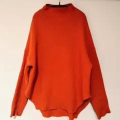 ⚫︎MERRY オレンジ ウール タートルネックセーター