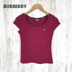 バーバリーブルーレーベル ホース ロゴ刺繍 フレンチスリーブ 半袖 カットソー