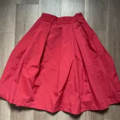 Ray BEAMS フレアスカート　レイビームス　赤　スカートのサムネイル