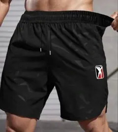 フィットネス　メンズ　ハーフパンツ　ブラック　カジュアル Sサイズ