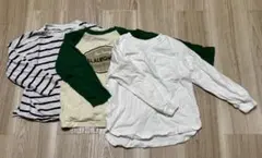GU UNIQLO ユニクロ　長袖カットソー 3枚セット サイズ120 ロンT