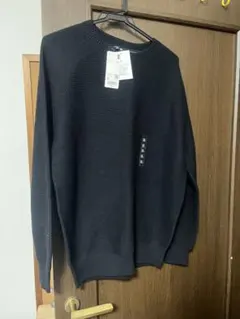 UNIQLO 3D KNIT クールネックセーター メンズ XLサイズ ブラック
