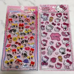 猫*丸様 【パワパフ　キティ】プチドロップステッカー　キャンディグリッター　ボン