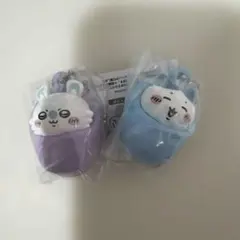 ちいかわ　おくるみマスコットチャーム　ハチワレ、モモンガ