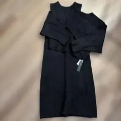 Bonjour Sagan セーター付きディープVネックニットワンピース