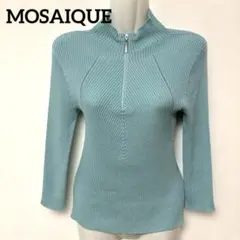 ◆ モザイク（MOSAIQUE）東京スタイル　リブニット　ジップアップ 春ニットのサムネイル