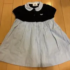 parentsdream ワンピース 90cm 黒×ストライプ