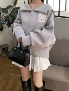 SNIDEL ボリュームパーカー　GRY