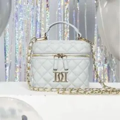 Darich ダーリッチ バニティバッグ キルティングスクエアミニバッグ SAX