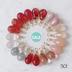 301チェコドロップビーズ レッドsale!!!