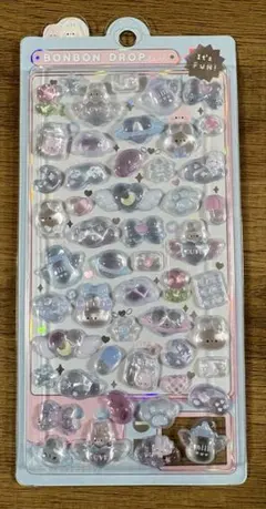 ボンボンドロップシール みずいろボンボン