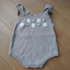 新品＊未使用 ママラク ニットロンパース